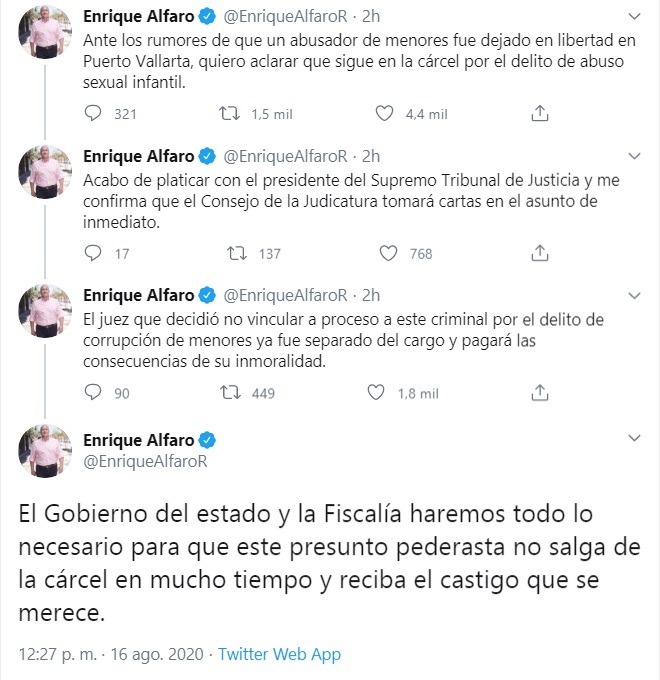 Destituyen a juez que ordenó la liberación de abusador infantil en Jalisco