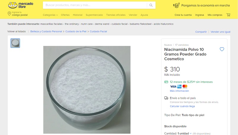 ¿Dónde comprar niacinamida en México ?
