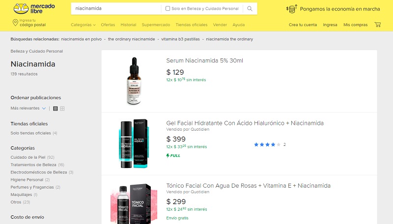 ¿Dónde comprar niacinamida en México ?