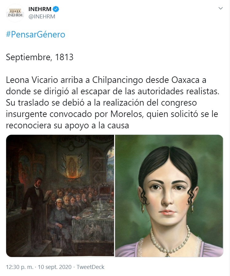 Leona Vicario, heroína y mecenas de la Independencia