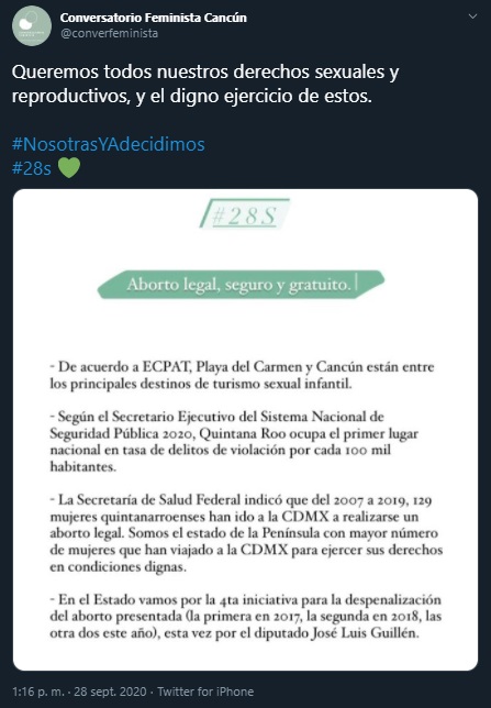 #28S: mujeres celebran el Día de Acción Global por el aborto legal y seguro