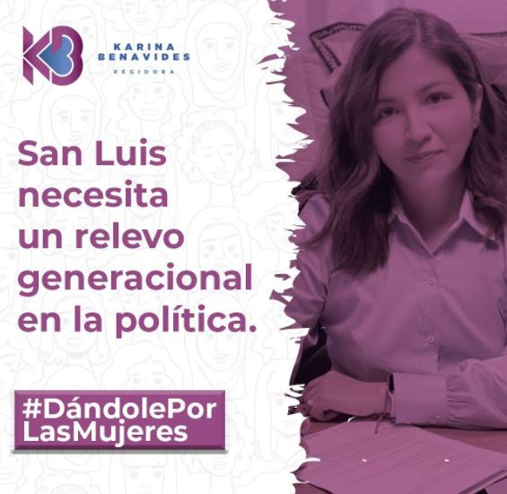 Karina Benavides urge revelo generacional en la política