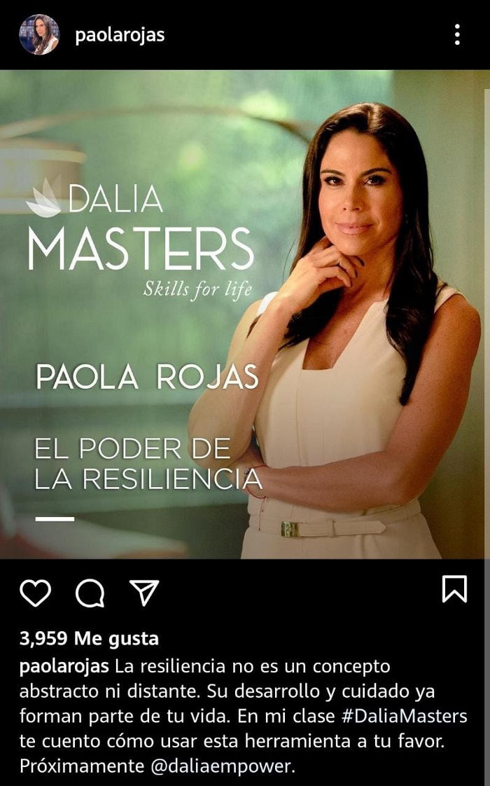 Paola Rojas da clase de resiliencia en Dalia Empower
