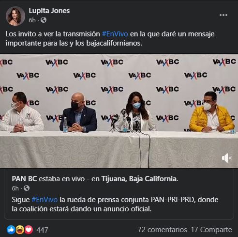 Lupita Jones acepta ser precandidata a gobernadora de Baja California