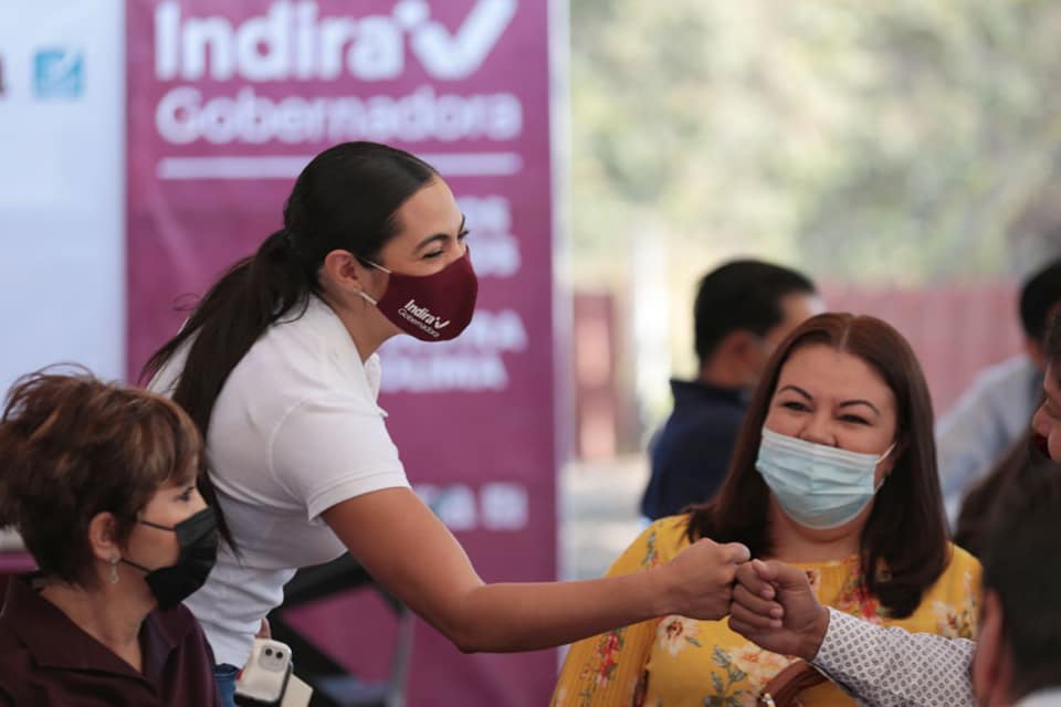 Indira Vizcaíno visita el Mercado Obregón