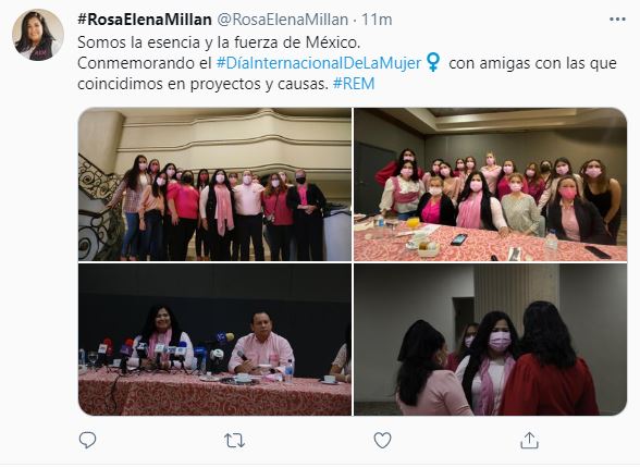 Rosa Elena Millan mensaje Día de la Mujer