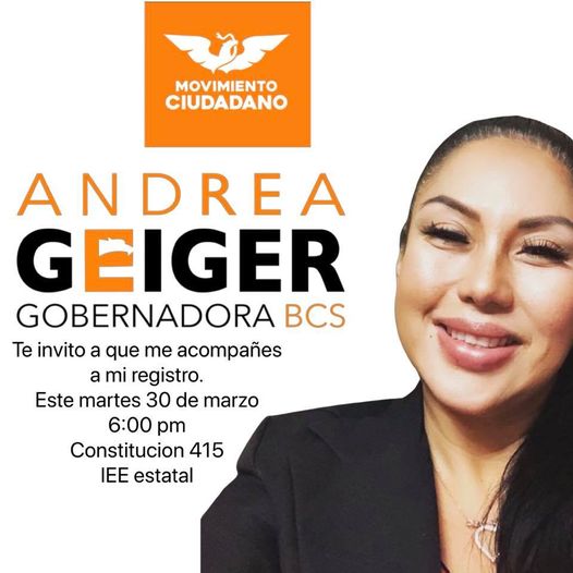 Andrea Geiger se registra como candidata a gobernadora de Baja California