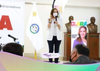 Clara Luz Flores promete seguro médico a todas las familias de Nuevo León
