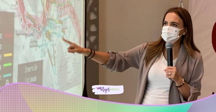 Clara Luz Flores, candidata a gobernadora de Nuevo León, promete segundos pisos viales