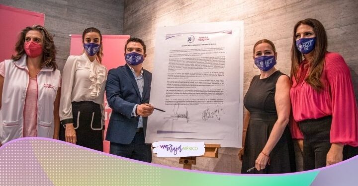 Fuerza por México firma acuerdo por la democracia paritaria del Colectivo 50+1