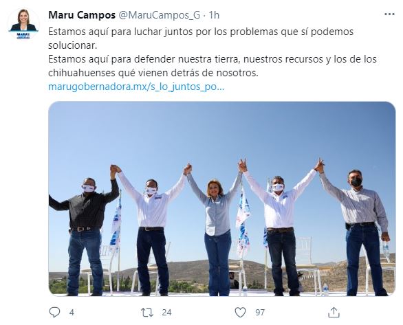 Campos recibe respaldo de productores de Chihuahua