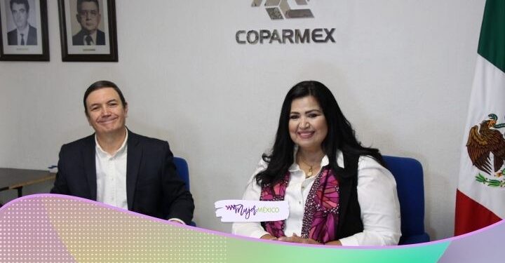 Rosa Elena Millán, candidata a gobernadora de Sinaloa, firma compromisos con la Coparmex