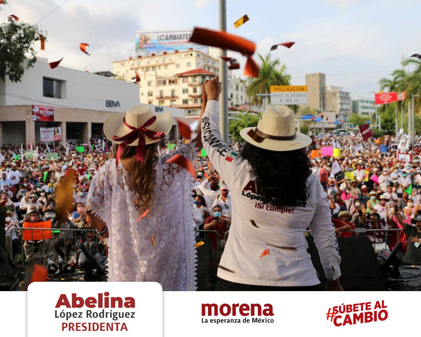 Abelina López, candidata a alcaldesa, cierra campaña en Acapulco