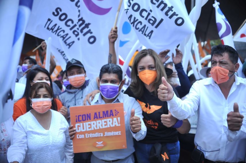 Eréndira Jiménez, candidata a gobernadora, va contra feminicidios en Tlaxcala