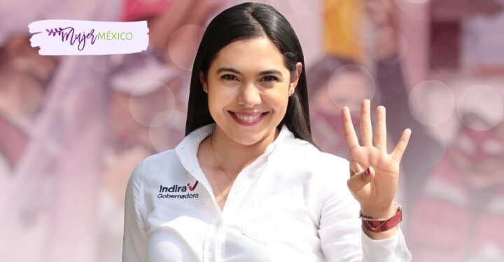 Indira Vizcaíno, candidata a gobernadora, lidera encuesta en Colima