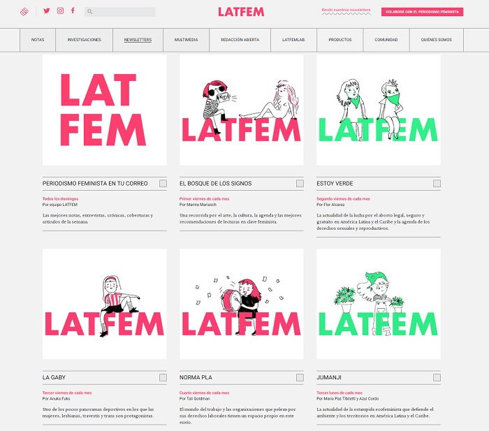1. Newsletters de LatFem