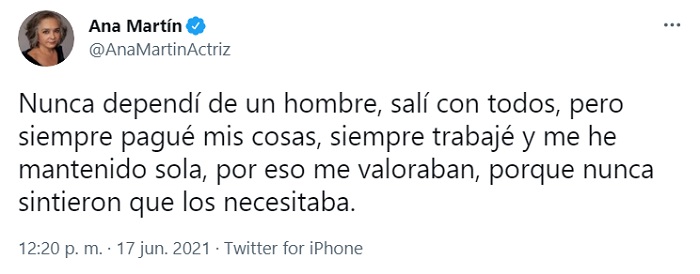 Los tuits inspiradores de Ana Martín 