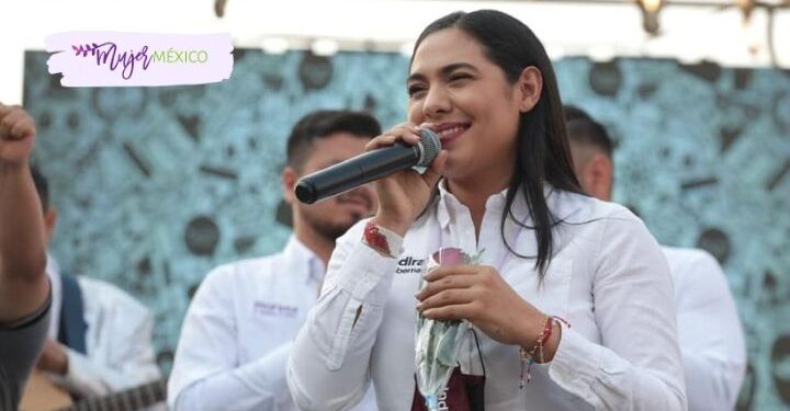 Indira Vizcaíno, candidata a gobernadora, sigue a la alta en encuestas de Colima