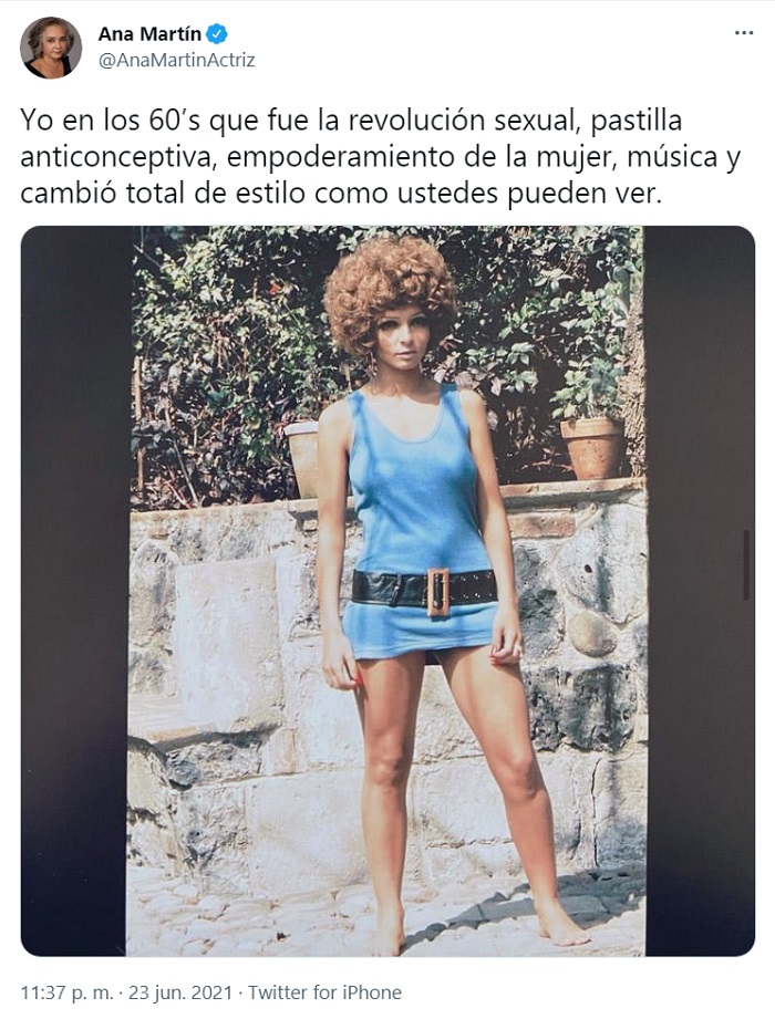Ana Martín, el ícono de los 70 y 80 que tuitea sobre liberación femenina