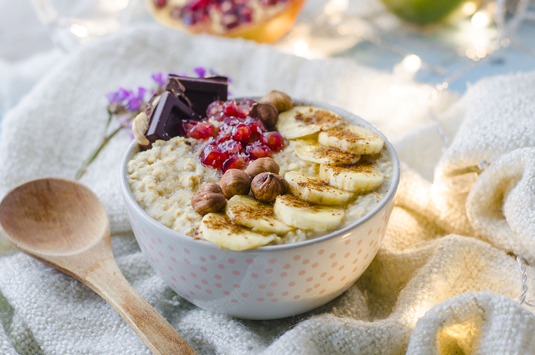 Hojuelas de avena con fruta