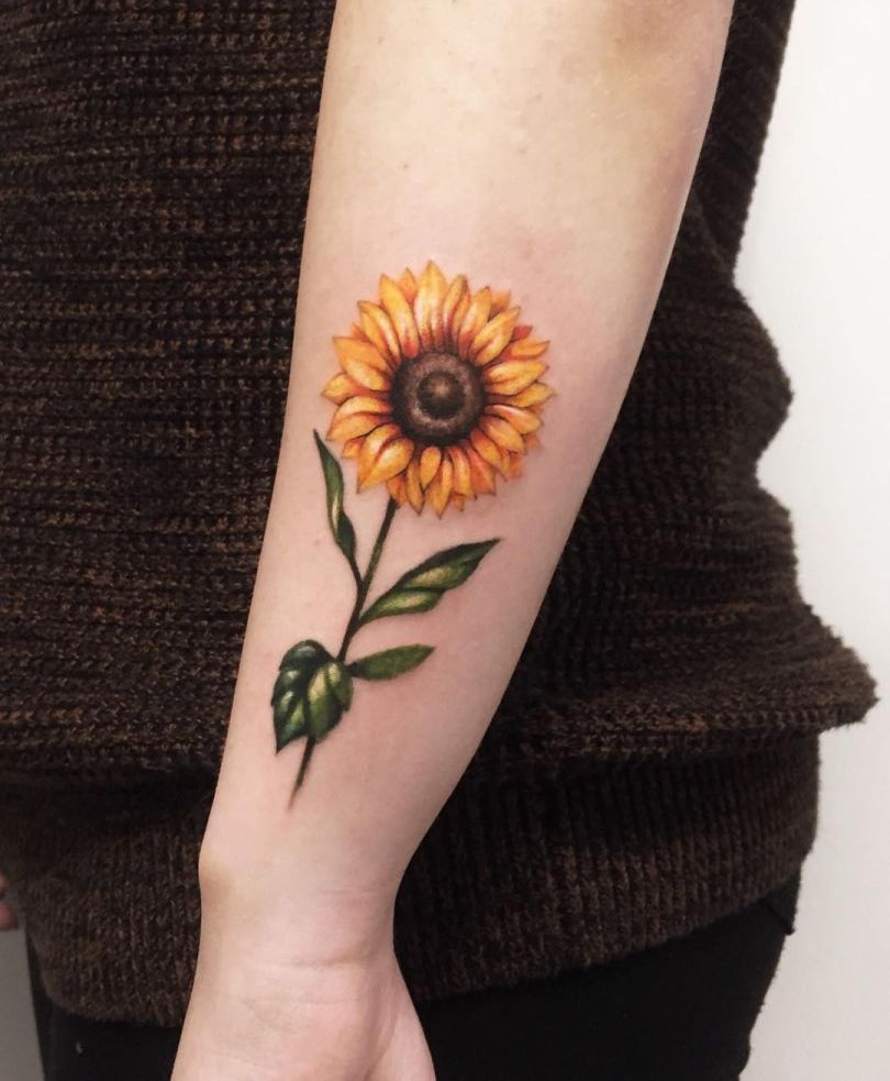 significado del tatuaje de girasol con foto