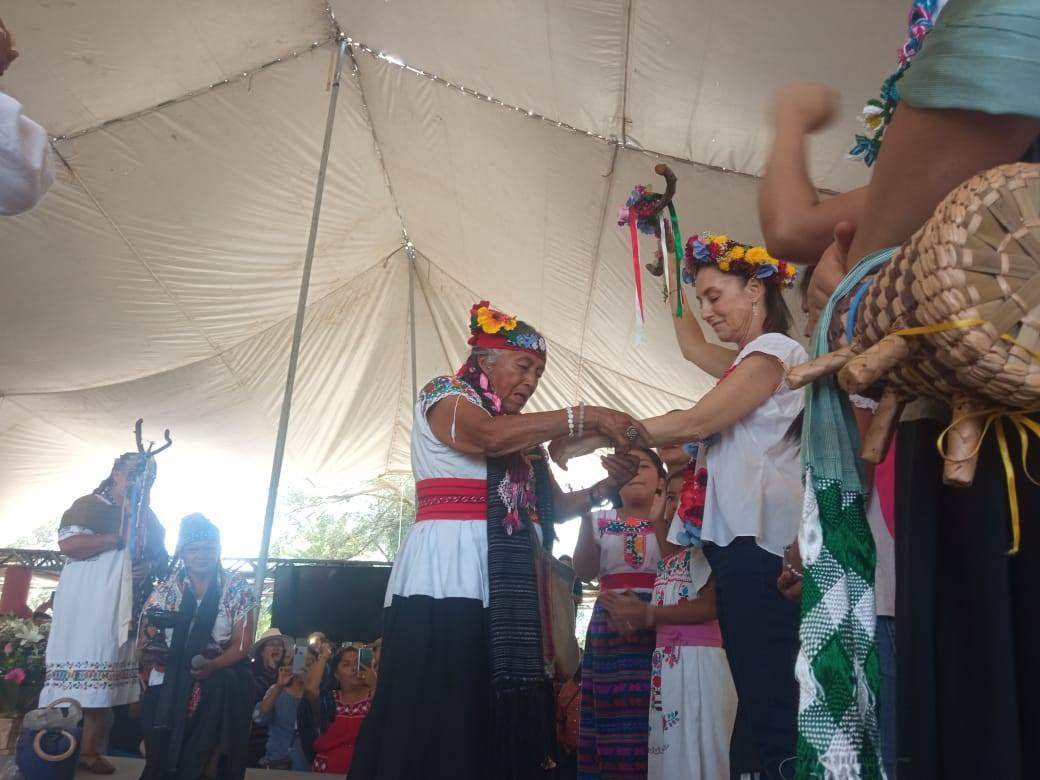 Mujeres de los pueblos originarios apoyan a Sheinbaum 