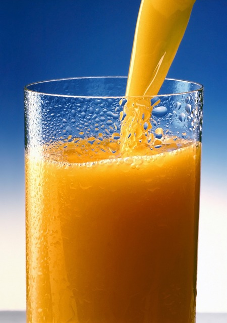 Mascarilla de jugo de naranja.