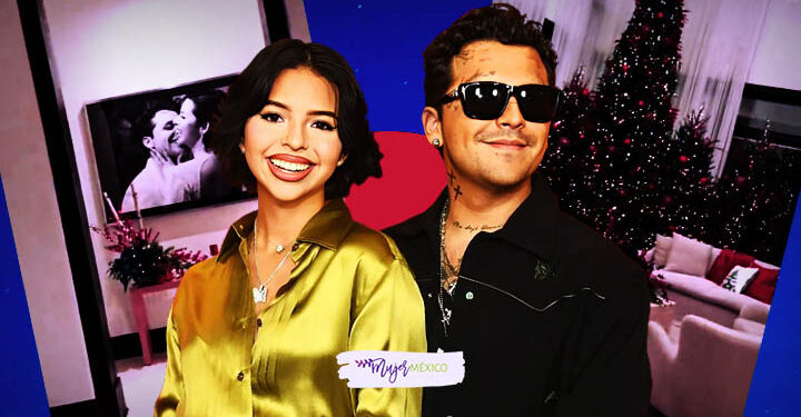 Así luce mansión de Ángela Aguilar y Nodal en Navidad