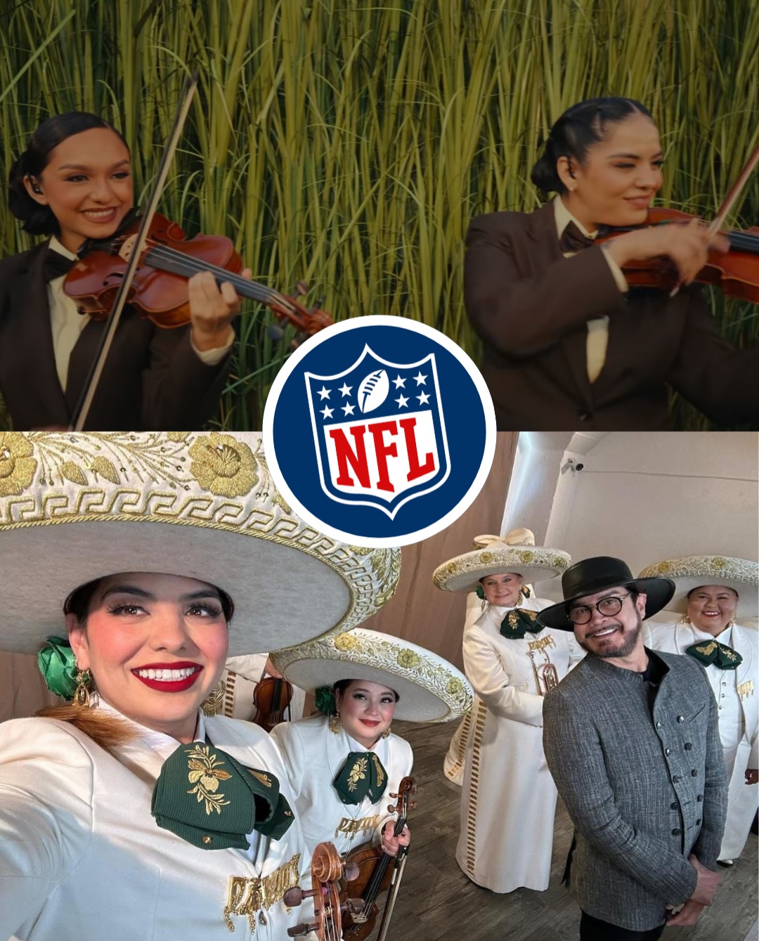 Mariachi Las Divas acompañó a Bad Bunny en el Super Bowl