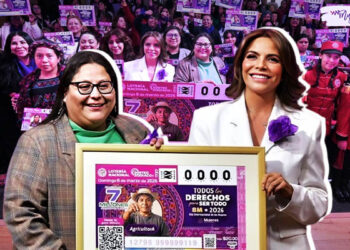 Lotería Nacional honra la lucha de mujeres con billete del 8M
