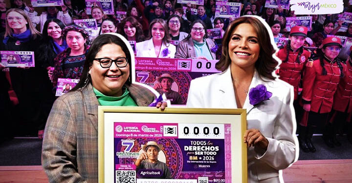 Lotería Nacional honra la lucha de mujeres con billete del 8M