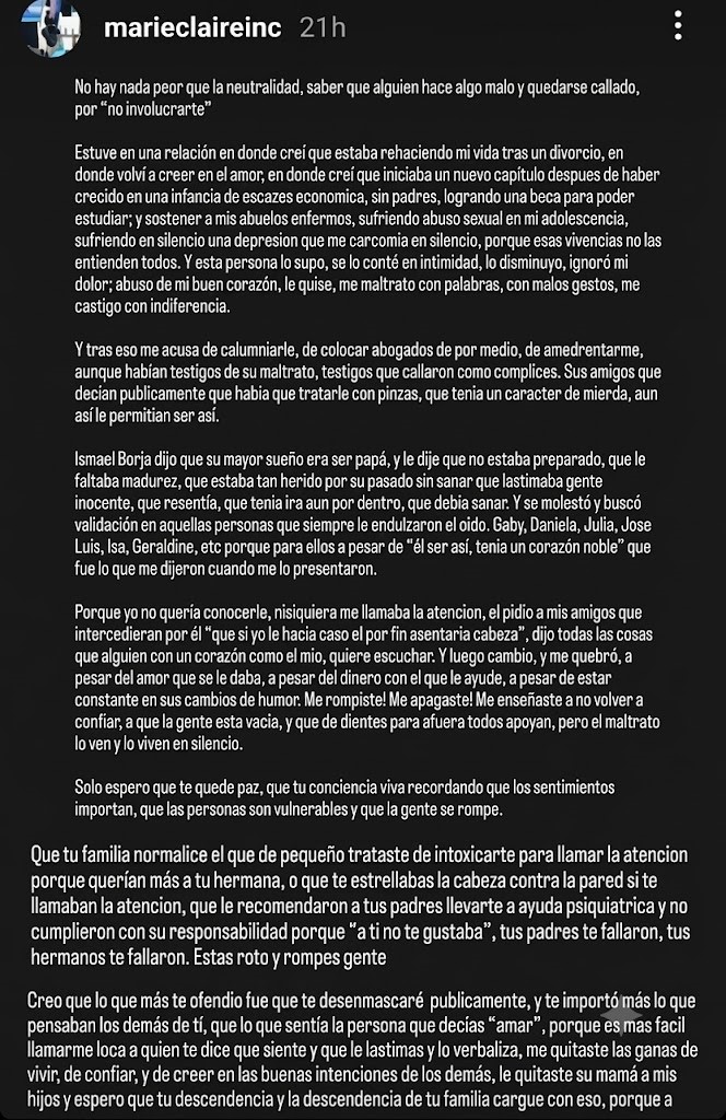 Carta de Marie Claire González